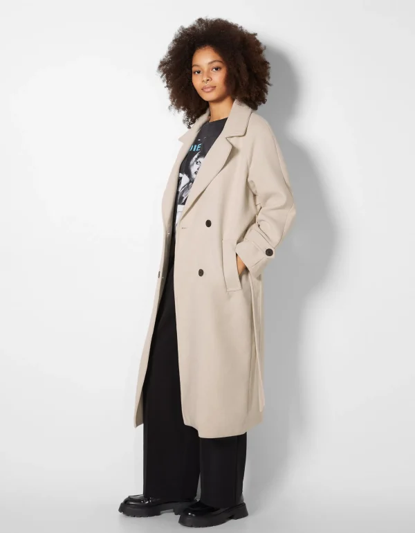 Discount Abrigo trench lana MUJER Join Life