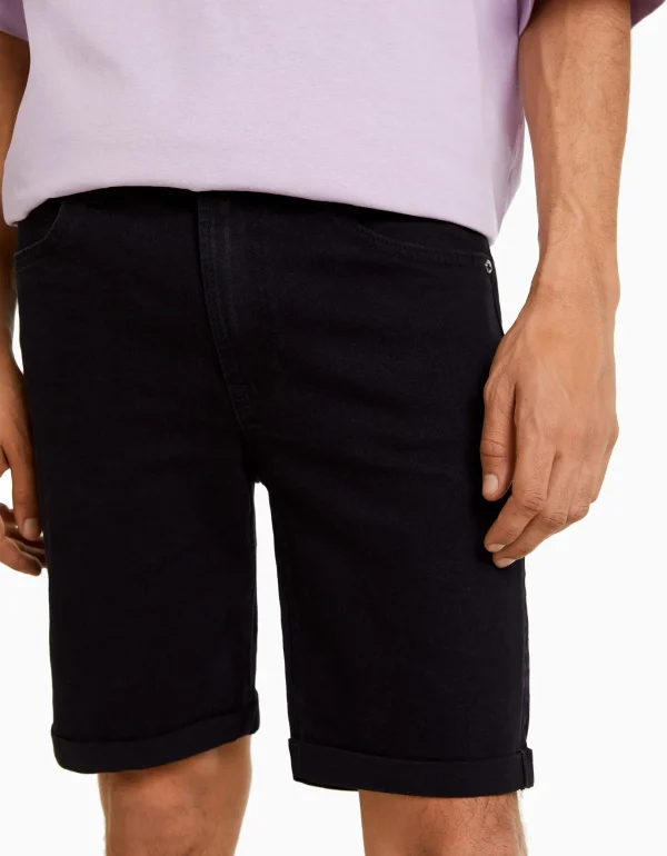 Shop Bermuda denim super skinny roll up HOMBRE Bermudas