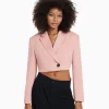 New Blazer tailoring cropped sarga MUJER Blazers