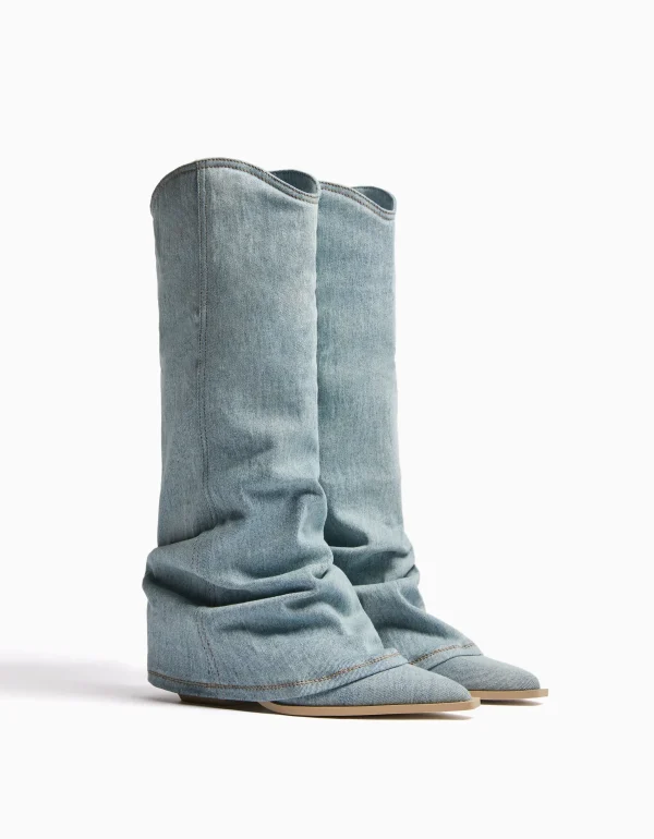 Discount Botas tacón cowboy denim MUJER Cowboy