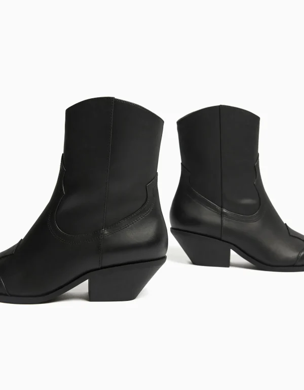 Shop Botines tacón cowboy PIEL MUJER Botines