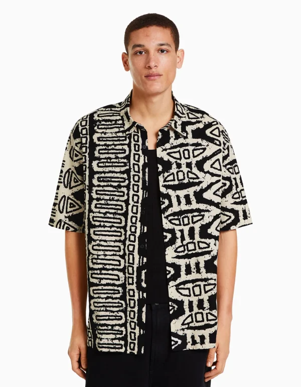 Hot Camisa manga corta print HOMBRE Camisas