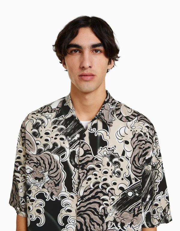 New Camisa manga corta print HOMBRE Camisas