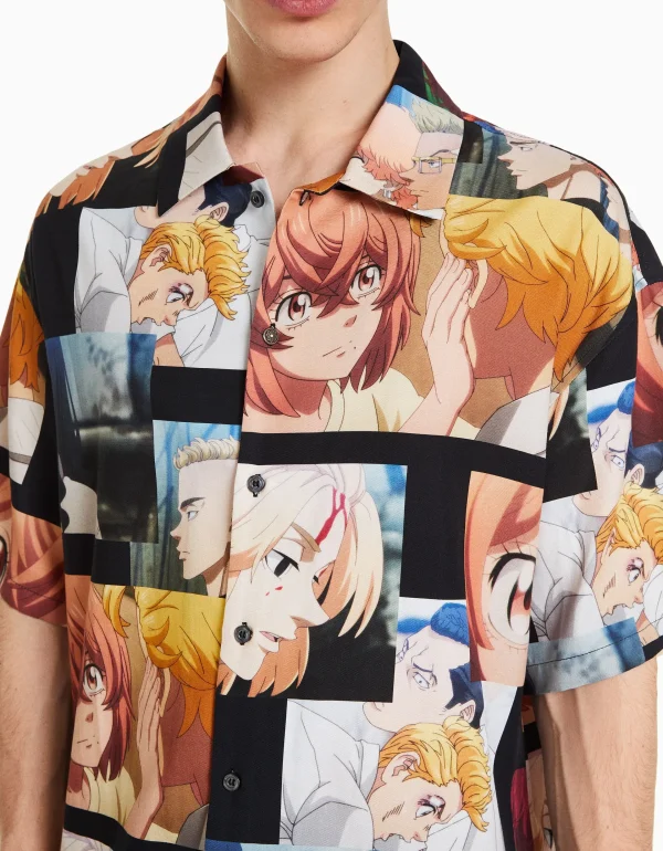 Cheap Camisa manga corta print TOKYO REVENGERS HOMBRE Camisas