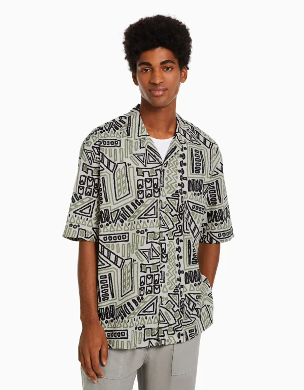 Sale Camisa manga corta rústica HOMBRE Camisas