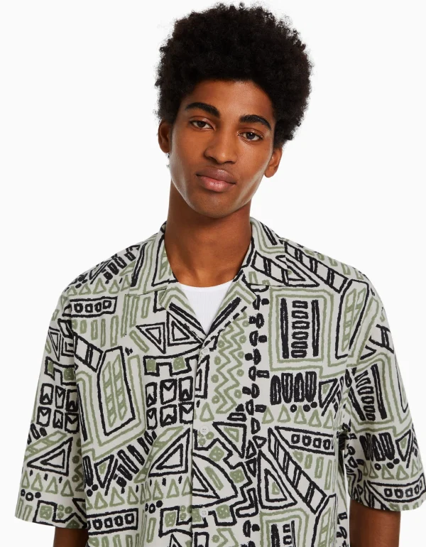 Sale Camisa manga corta rústica HOMBRE Camisas