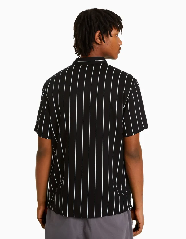 Best Camisa manga corta sarga rayas HOMBRE Camisas