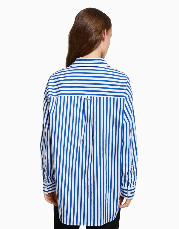 Best Sale Camisa manga larga oversize popelín MUJER Camisas y blusas