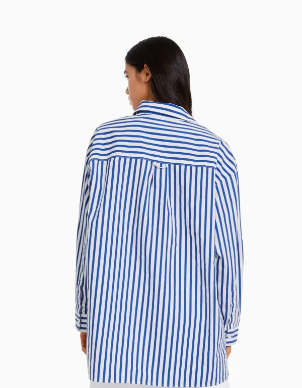 Clearance Camisa manga larga oversize popelín MUJER Camisas y blusas