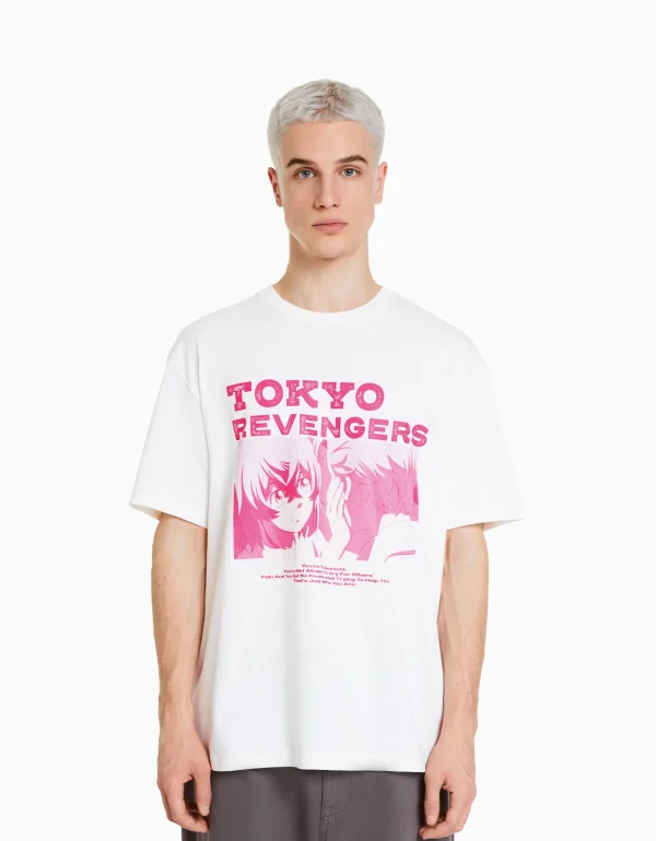 Shop Camiseta manga corta boxy fit print TOKYO REVENGERS HOMBRE Espacio