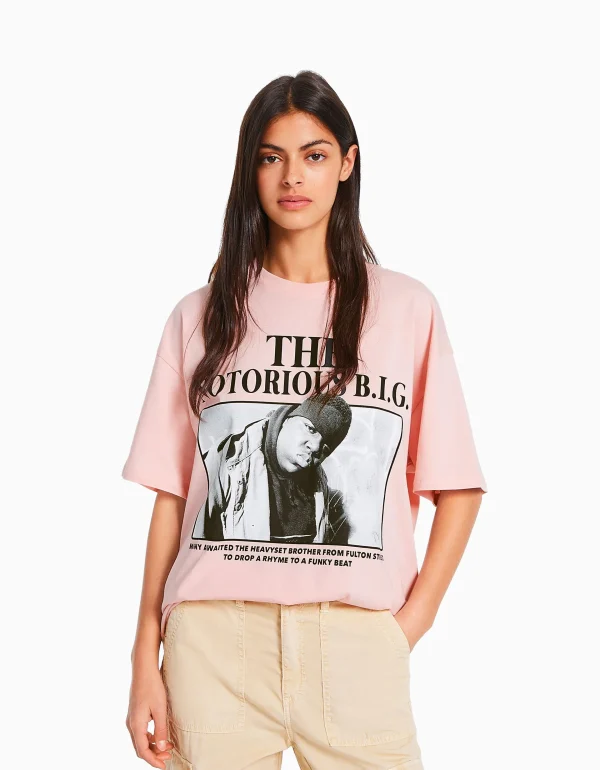 Cheap Camiseta manga corta print The Notorious B.I.G. MUJER Colaboraciones®