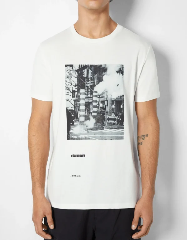 Flash Sale Camiseta manga corta print fotográfico HOMBRE Camisetas