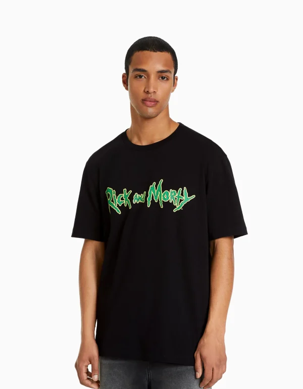 Flash Sale Camiseta manga corta regular fit print RickMorty HOMBRE Ropa