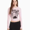 Hot Camiseta manga larga print anime MUJER Camisetas