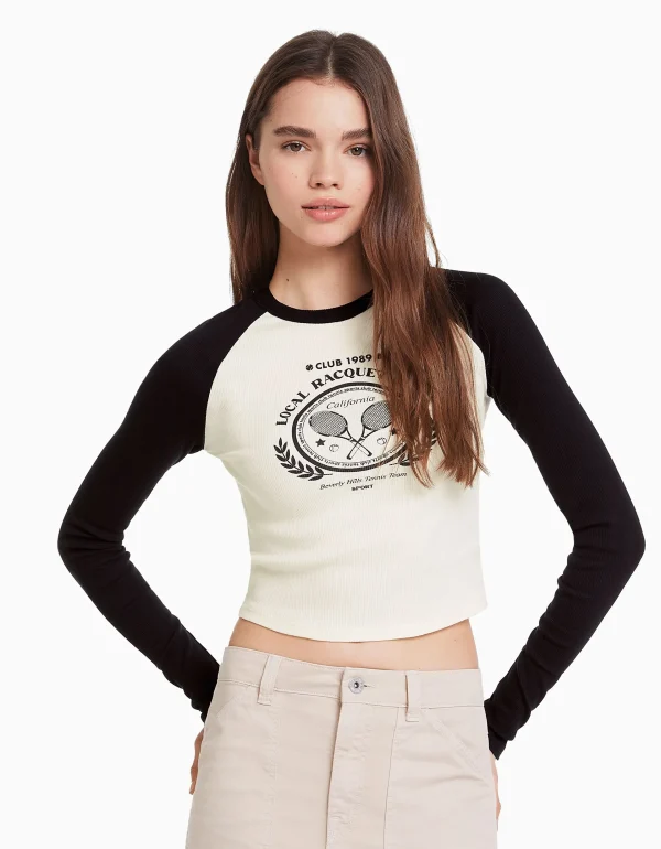 Fashion Camiseta manga larga ranglan MUJER BSK Teen