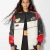 New Cazadora bomber efecto piel racing MUJER BSK Teen