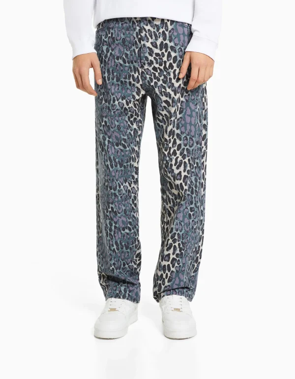 Cheap Jeans baggy animal print HOMBRE Ropa