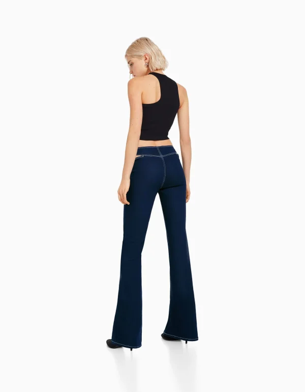 Cheap Jeans flare cremallera cut out MUJER Jeans