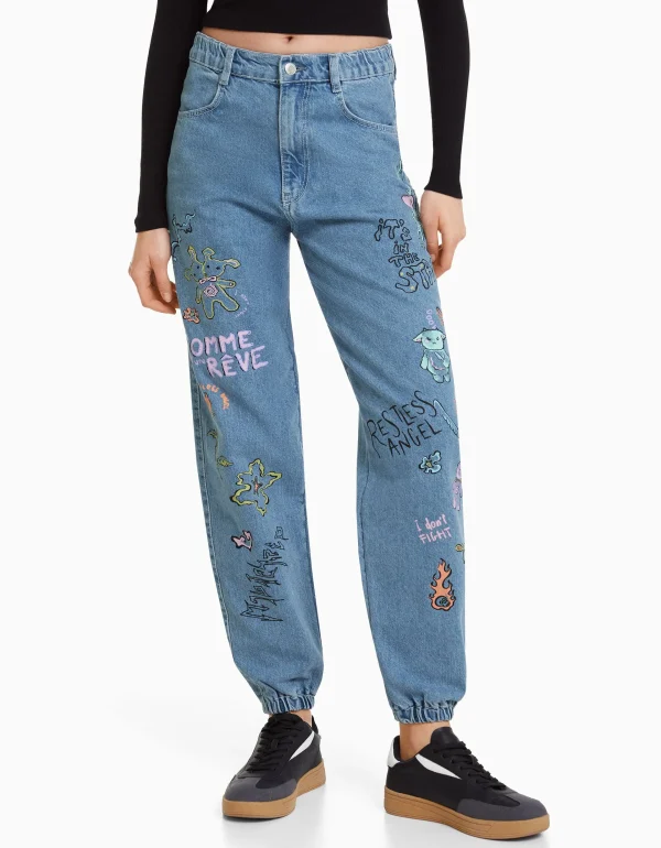 Hot Jeans jogger grafiti MUJER Jeans