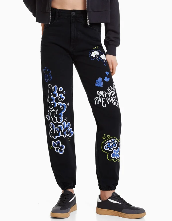 Flash Sale Jeans jogger grafiti MUJER Jeans