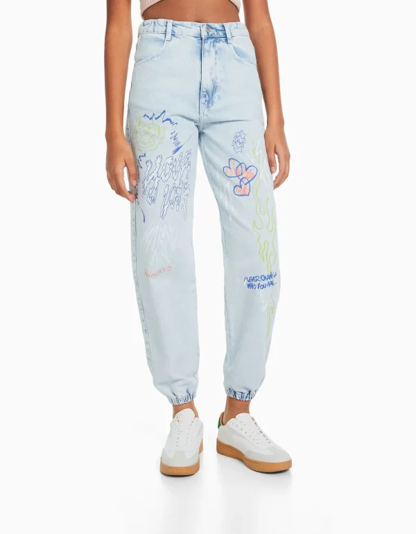 Discount Jeans jogger grafiti MUJER Jeans