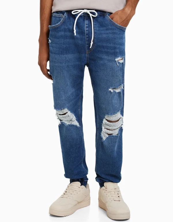 Flash Sale Jeans jogger rotos HOMBRE Denim