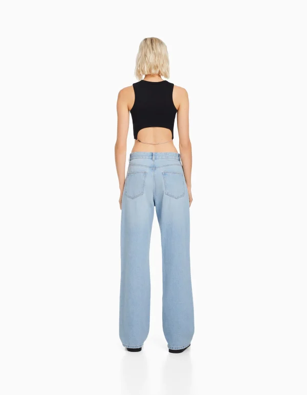 Fashion Jeans 90's wide leg rotos MUJER BSK Teen