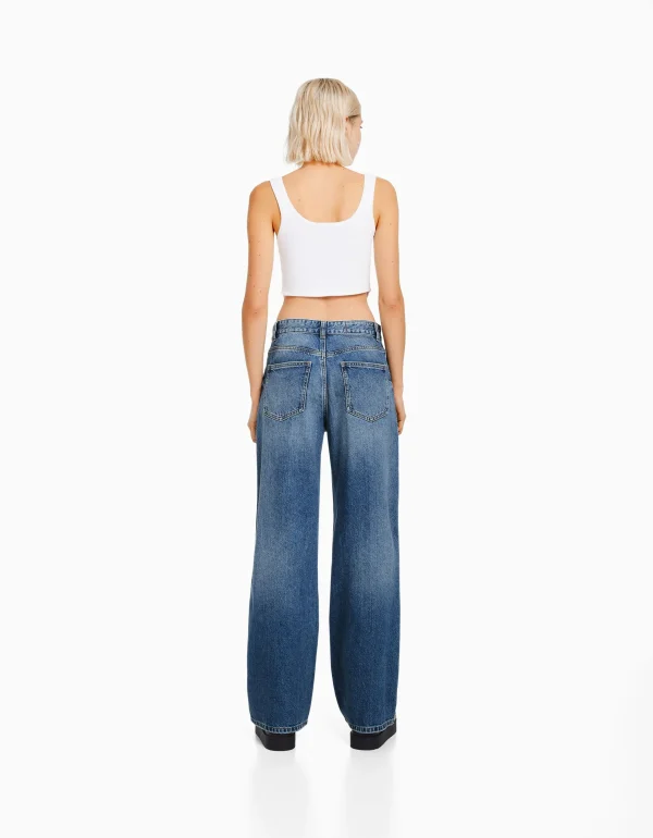 Online Jeans 90's wide leg rotos MUJER BSK Teen