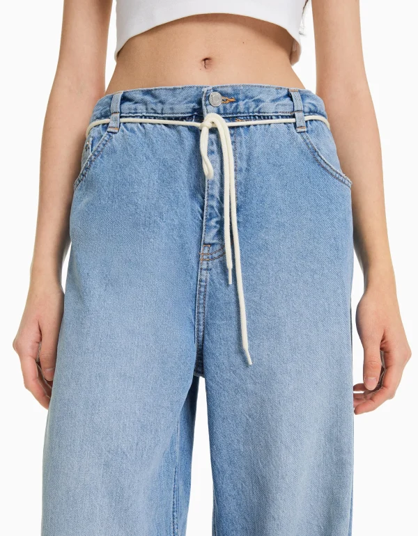 Sale Jeans straight cintura elástica MUJER Jeans