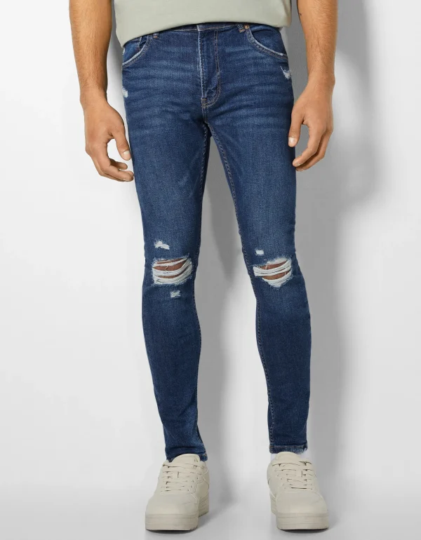 Cheap Jeans super skinny rotos HOMBRE Denim