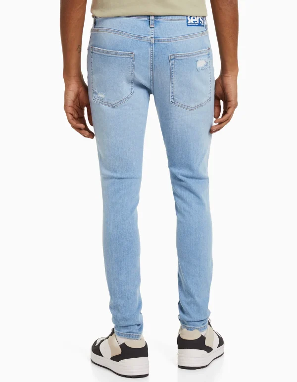 Sale Jeans super skinny rotos HOMBRE Denim