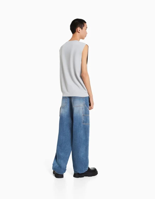 Store Jeans wide leg balloon carpenter detalle HOMBRE Ropa