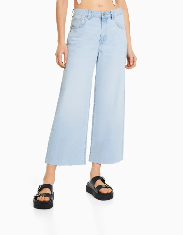 Store Jeans wide leg cropped MUJER Jeans