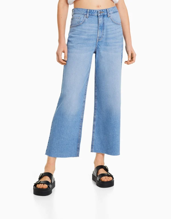 Outlet Jeans wide leg cropped MUJER Jeans