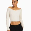 Best Sale Jersey cuello pico cropped MUJER Básicos