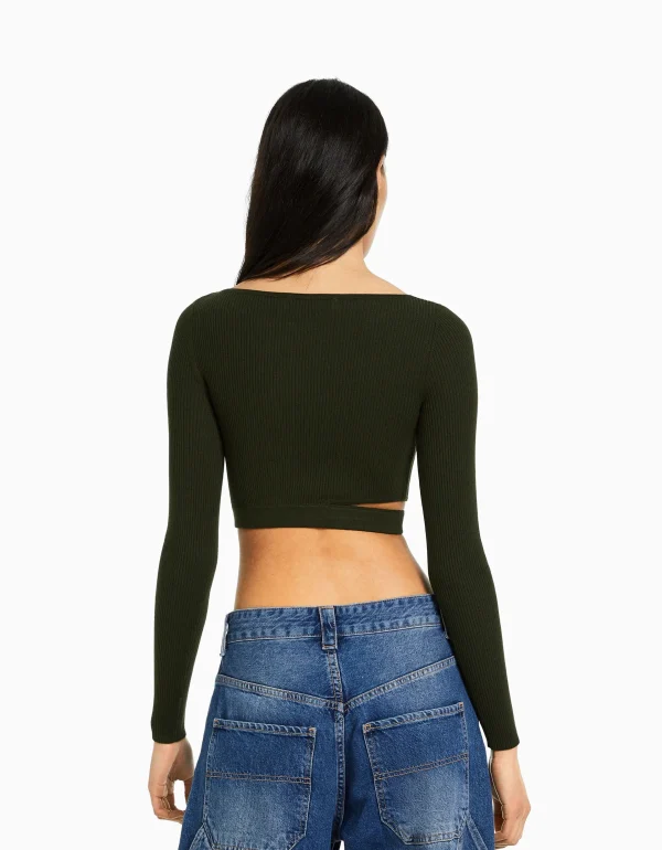 Flash Sale Jersey rib cut out MUJER Punto