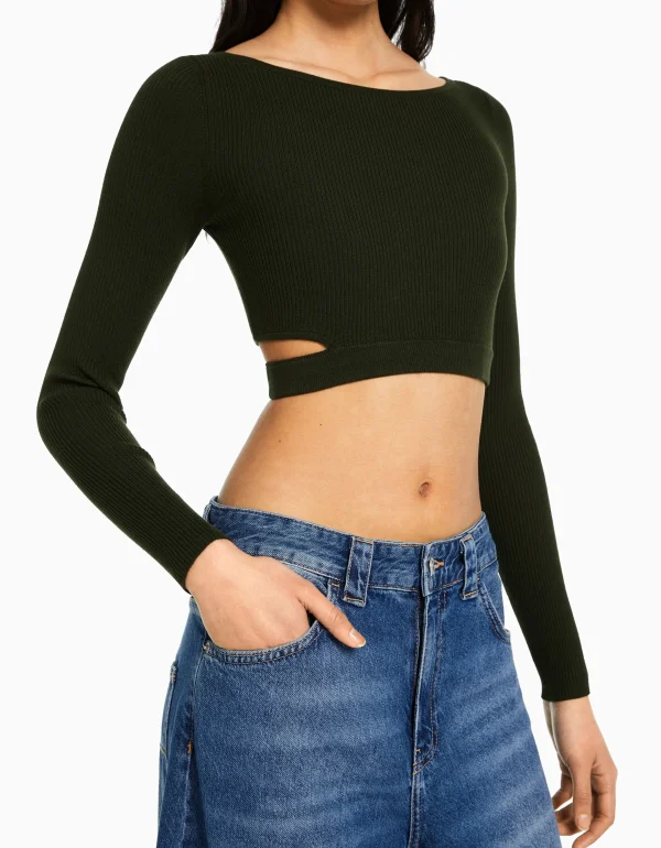 Flash Sale Jersey rib cut out MUJER Punto