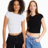 Fashion Pack 2 camisetas manga corta rib MUJER Camisetas