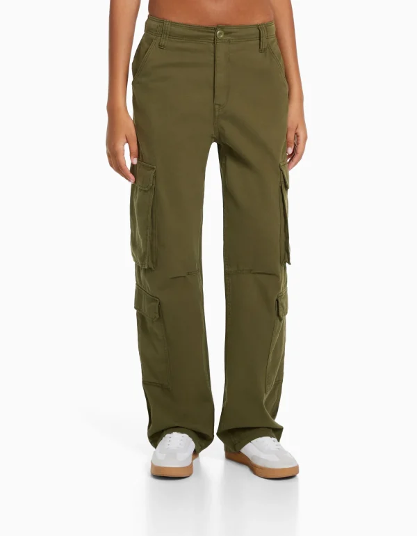 Cheap Pantalón cargo sarga multipocket ajustable MUJER BSK Teen