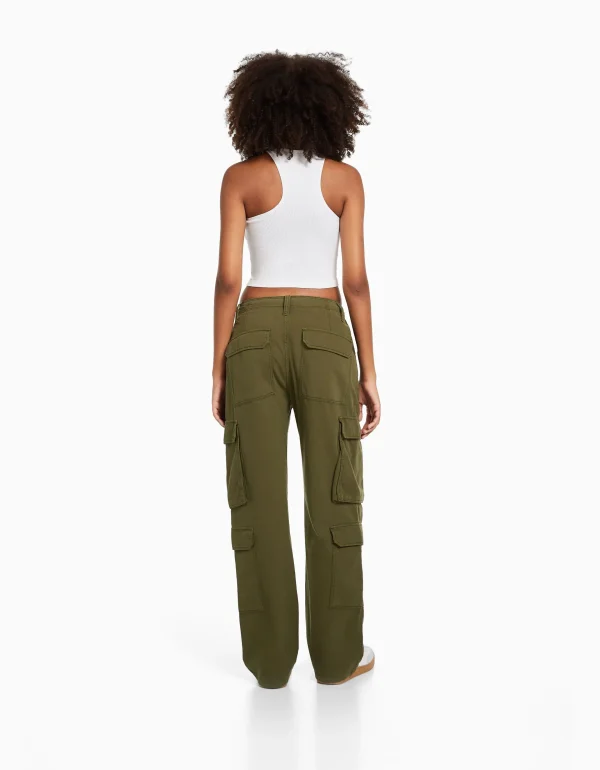 Cheap Pantalón cargo sarga multipocket ajustable MUJER BSK Teen