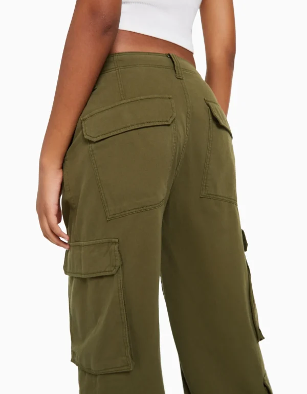 Cheap Pantalón cargo sarga multipocket ajustable MUJER BSK Teen