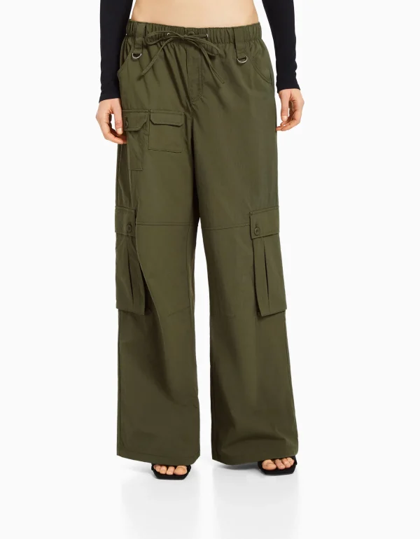 New Pantalón cargo wide leg multipocket MUJER #bershkastyle