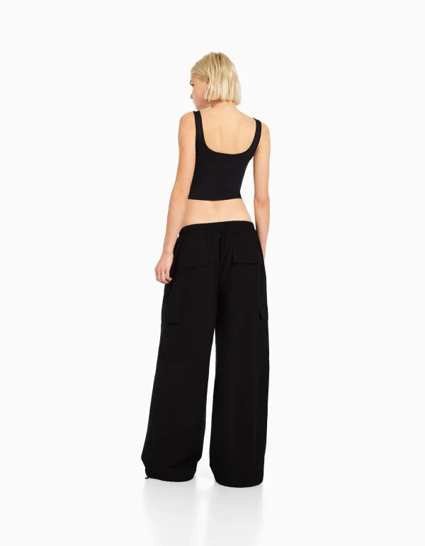 Hot Pantalón jogger cargo parachute MUJER BSK Teen