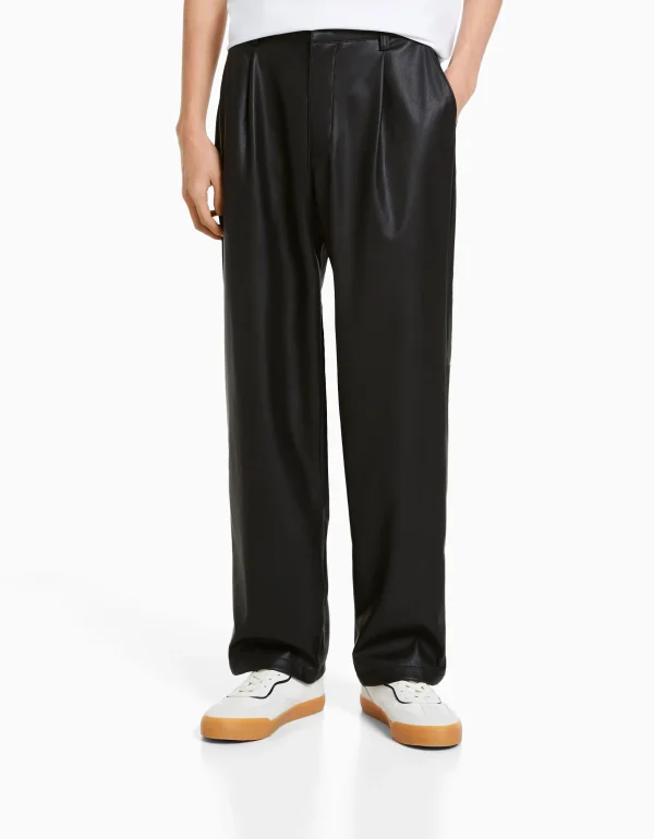 Best Pantalón semi jogger efecto piel HOMBRE Pantalones