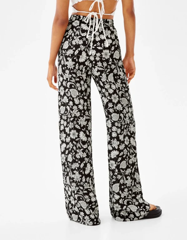 Best Pantalón wide leg bámbula print flores MUJER PORCENTAJES