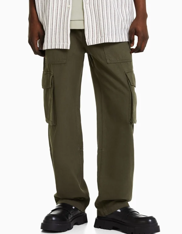 New Pantalón wide leg cargo algodón HOMBRE #bershkastyle