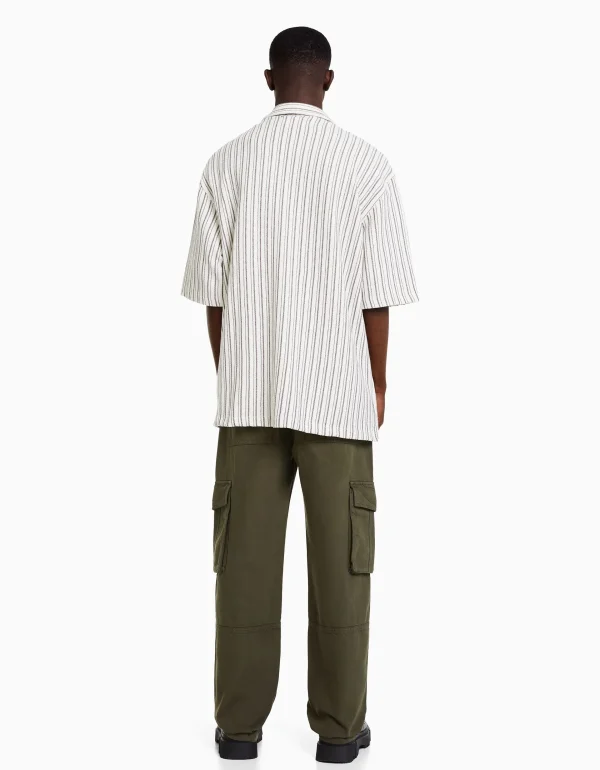 New Pantalón wide leg cargo algodón HOMBRE #bershkastyle