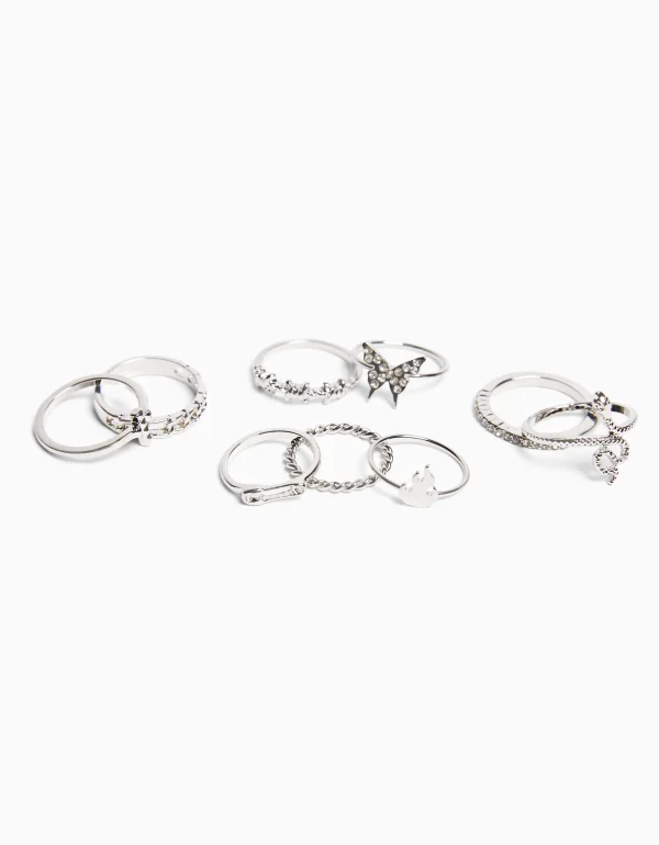 Cheap Set 9 anillos edgy MUJER Ver todo