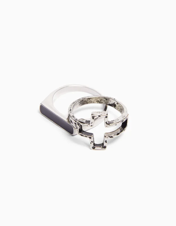 Discount Set 3 anillos nudo HOMBRE Bisutería