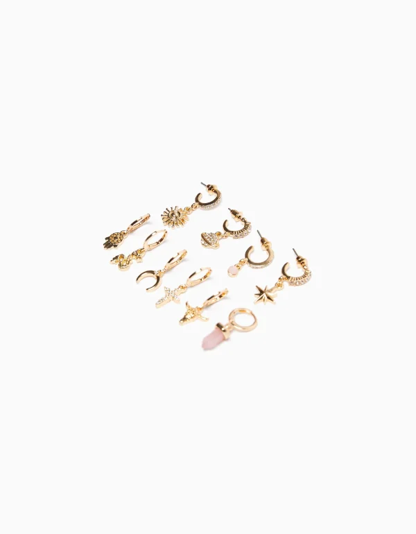 Best Sale Set 10 pendientes ear cuff cruz MUJER Ver todo